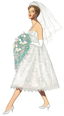 From 1957: YSL for Dior Wedding Dress