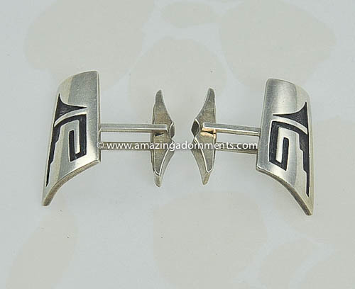 Hopi Crafters Guild Sterling Overlay Cufflinks