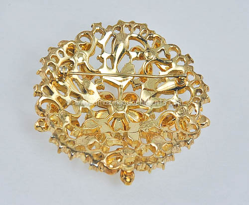 Vintage Crown Trifari Rhinestone Brooch