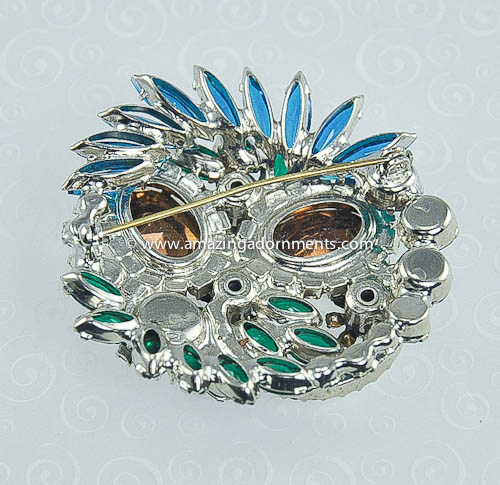 DeLizza and Elster Rhinestone Brooch