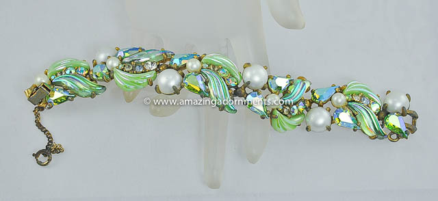 Vintage Schiaparelli Carved Glass Bracelet