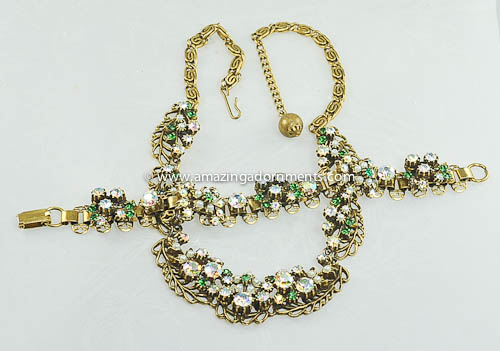 FLoreza Rhinestone Demi- parure