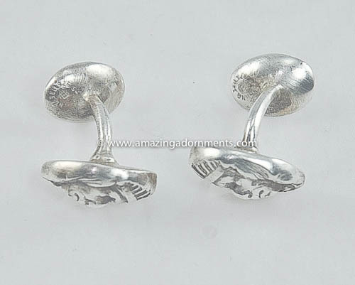 Vintage Art Nouveau Sterling Silver Cufflinks Signed Unger Brothers