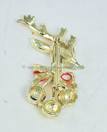 Vintage Signed BJ Christmas Pin