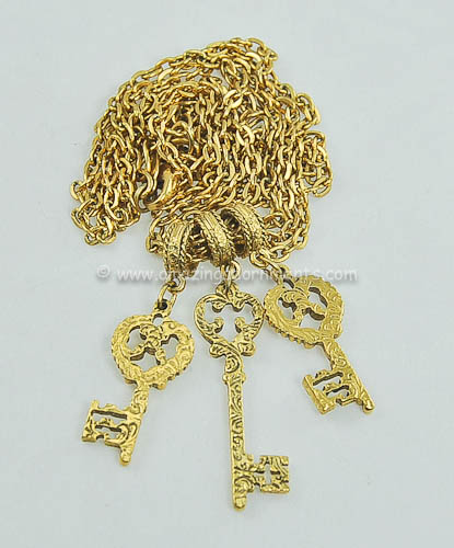 Vintage 1928 Keys Necklace