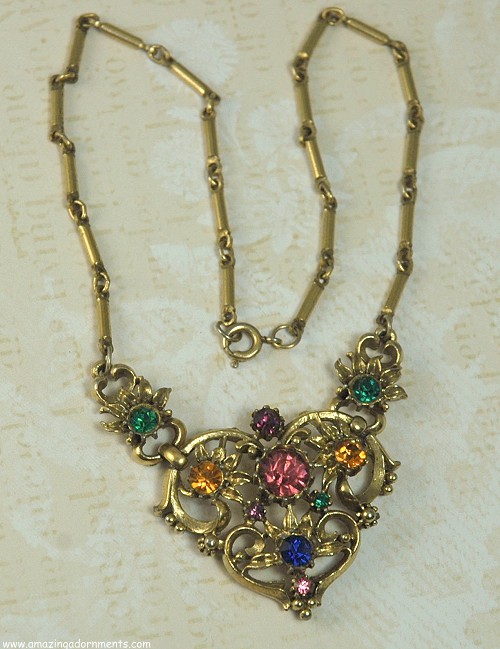 Coro Rhinestone Necklace