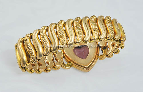 Vintage Signed Pitman and Keller Sweetheart Bracelet