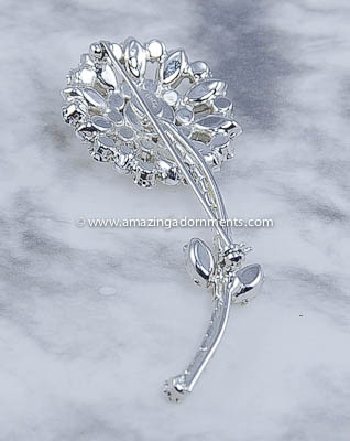 Vintage Signed Hattie Carnegie Glass Flower Brooch