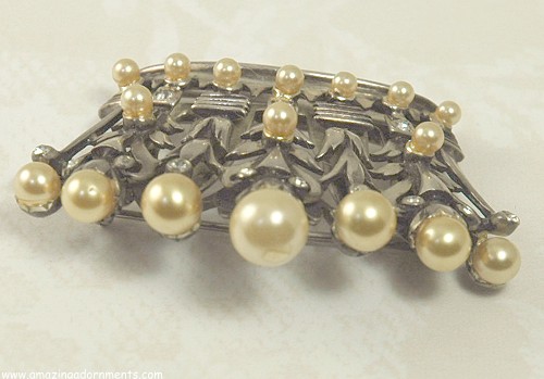 DeRosa Sterling Crown Brooch