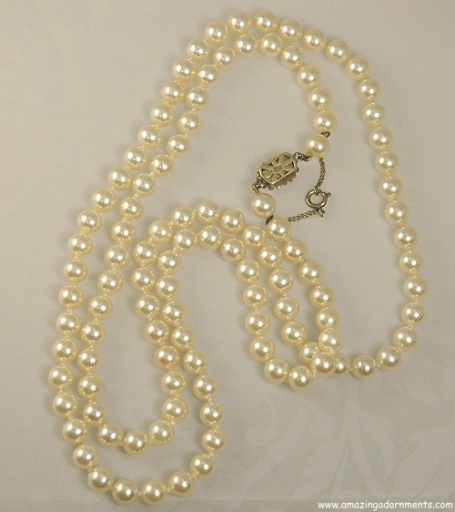 Opera Length Faux Pearl Necklace