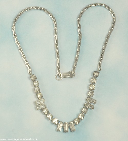 Leo Glass Rhinestone Necklace