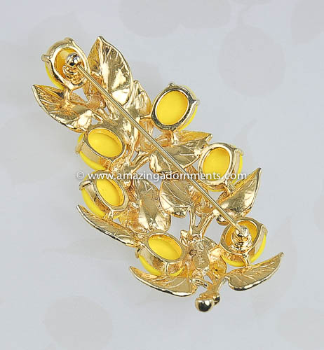 Vintage Signed Schaiaparelli Leaf Brooch