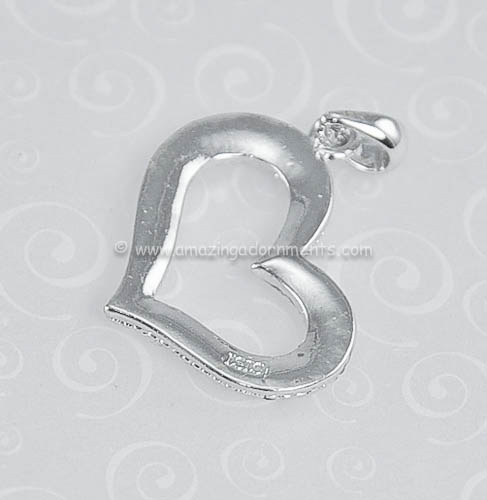 Signed Sisi Swarovski Crystal Heart Charm