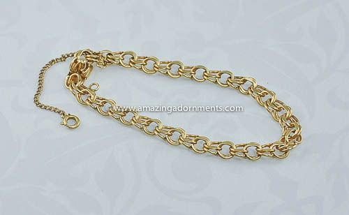 Vintage 12k Gold Bracelet Chaim for Charms