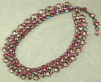 Unsigned Schreiner Rhinestone Necklace