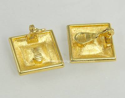 Contemporary Signed Monet Earrings