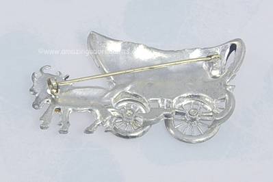 Vintage Art Deco Covered Wagon Brooch