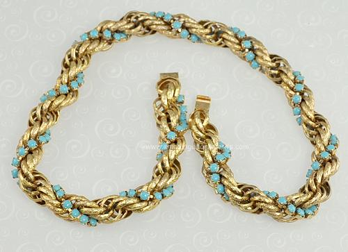 Glass and Gold- tone Metal Necklace  