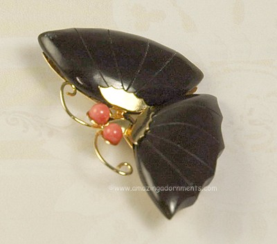 Jade Butterfly Pin