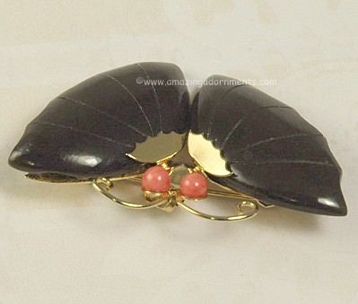 Jade Butterfly Pin