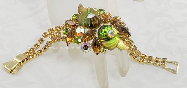 Vintage Signed Edlee Rhinestone Bracelet