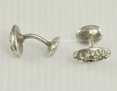 Antique Signed Unger Brothers Sterling Silver Cufflinks
