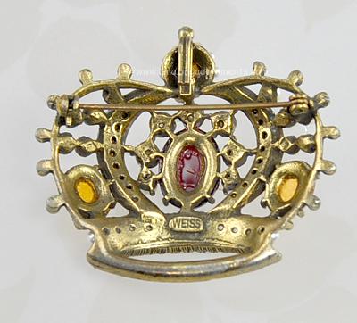 Weiss Crown Brooch