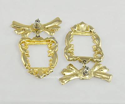 Unsigned Rhinestone Earrings