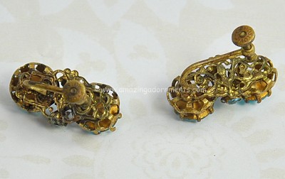 1930s Czech Rhinestone Earrings