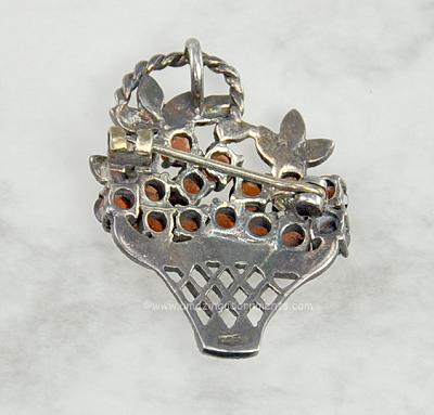 Vintage Flower Basket Pin