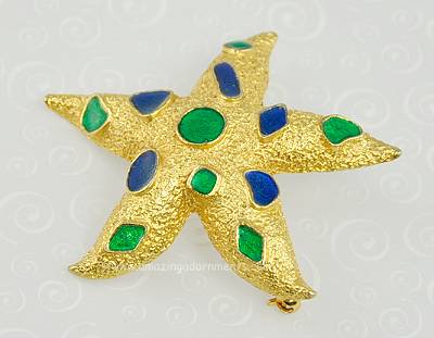 Vintage Signed Florenza Starfish Brooch