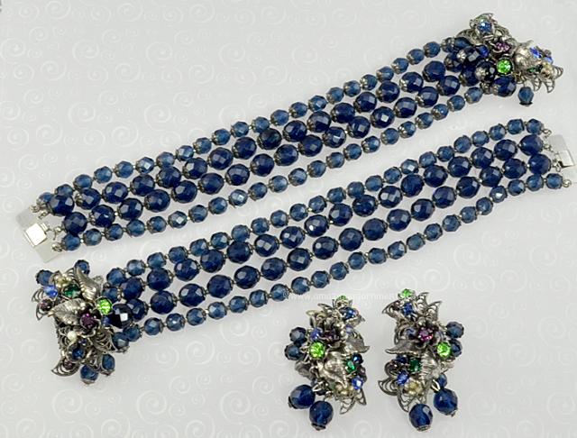Vintage Signed Demario Convertable Necklace Set