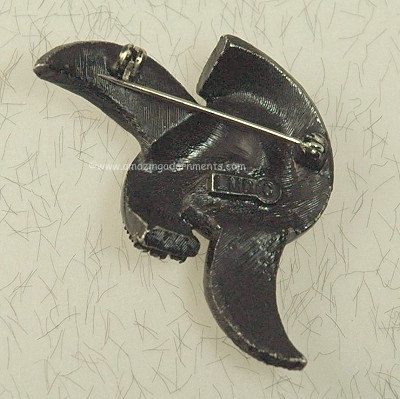Signed LMD Rhinestone Pin