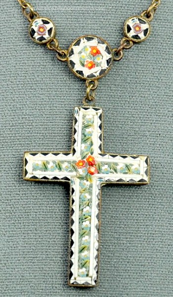 Vintage Mosaic Cross Made in Italy