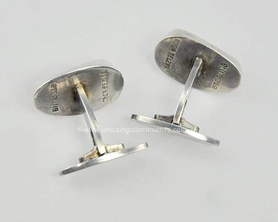 Vintage Danish Modernist Sterling Sivler Cufflinks Signed Thor Selzer