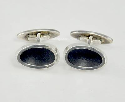 Vintage Danish Modernist Sterling Sivler Cufflinks Signed Thor Selzer