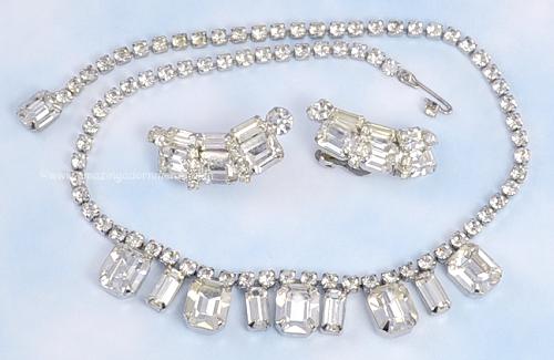 Vintage Early Weiss Rhinestone Demi Parure