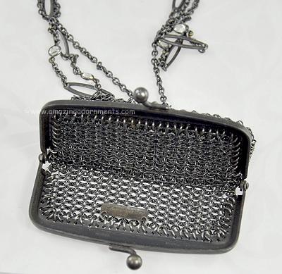 Vintage French Gun Metal Purse