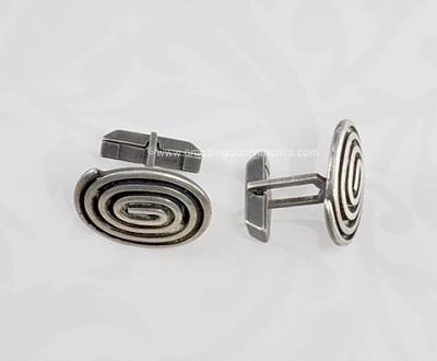 Navajo Modernist Kenneth Begay Sterling Cufflinks