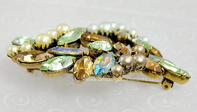 Vintage Regency Rhinestone Brooch