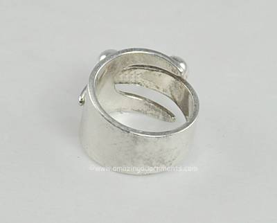 Vintage Signed DAVID ANDERSEN Modernist Sterling Three Ball Ring