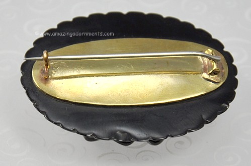 Victorian Whitby Jet Pin