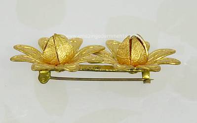 Antique Brass Flower Pin