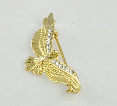 Liz Claiborne Eagle Pin with Rhinestones