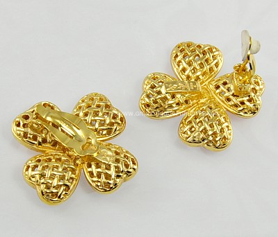 Couture Yves Saint Laurent Glass Earrings