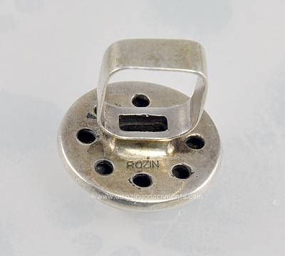 Signed Rozin Modernist Ring