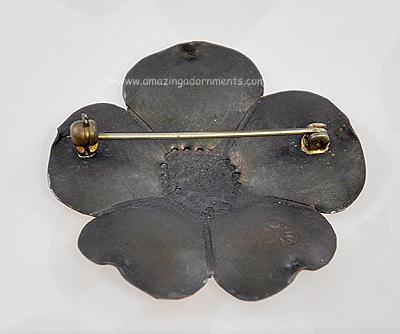 Stuart Nye Copper Dogwood Flower Pin