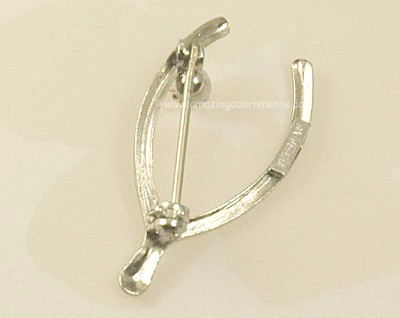 Sterling Silver Wishbone Pin