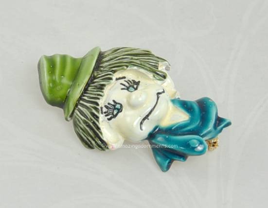 Vintage HAR Enamel Clown Boy Hobo Enamel Pin