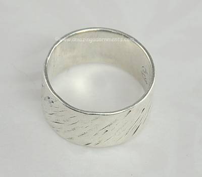 Vintage Modernist Sterling Silver Ring Signed Sam Kramer